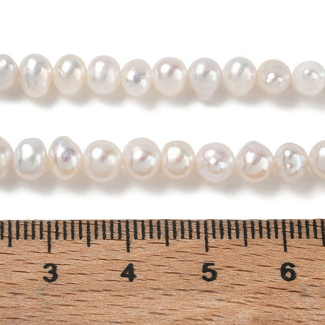 Ferskvandsperler – Potato, Beige (4,5-5mm) Grade AA 10 stk. - Uniq Perler - 126211