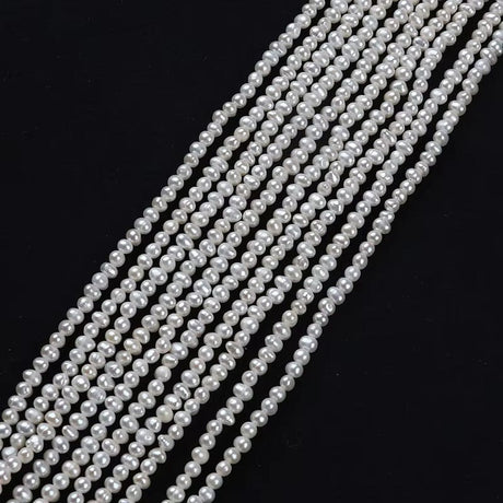 Ferskvandsperler Potato - Grade AA (Hvid, 3 - 3,5 mm) - Uniq Perler - 115384