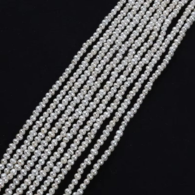 Ferskvandsperler Potato - Grade AA (Hvid, 3 - 3,5 mm) - Uniq Perler - 115384