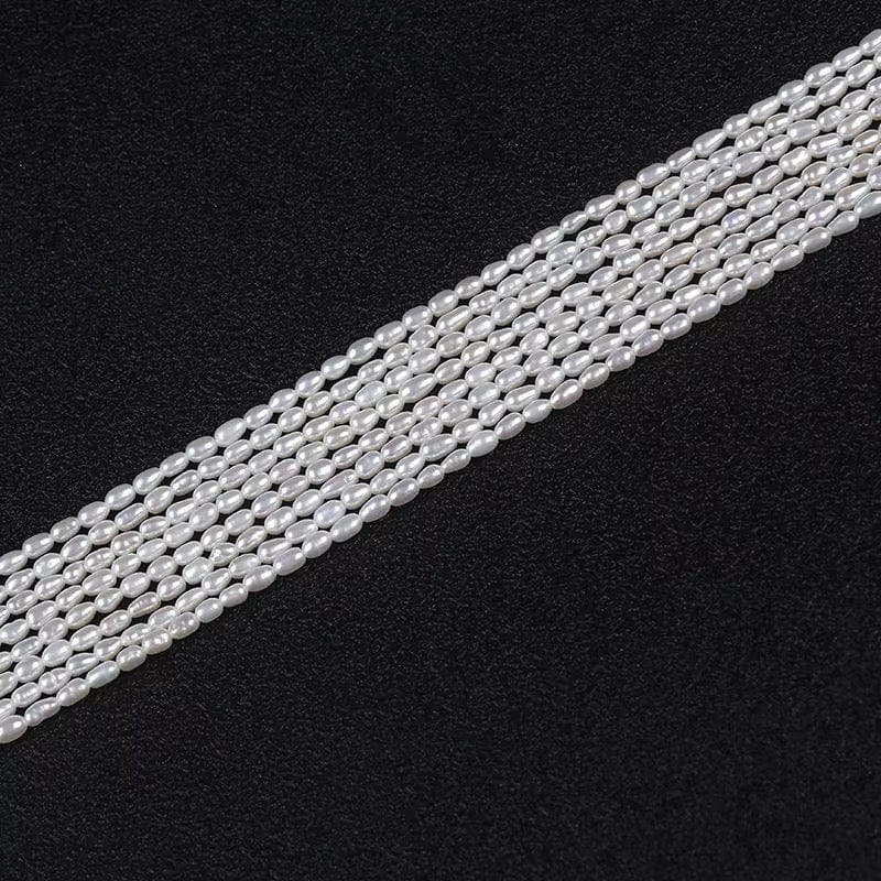 Ferskvandsperler – Rice (3 - 3,5x4,5 - 5,5mm), Grade A - Uniq Perler - 114619