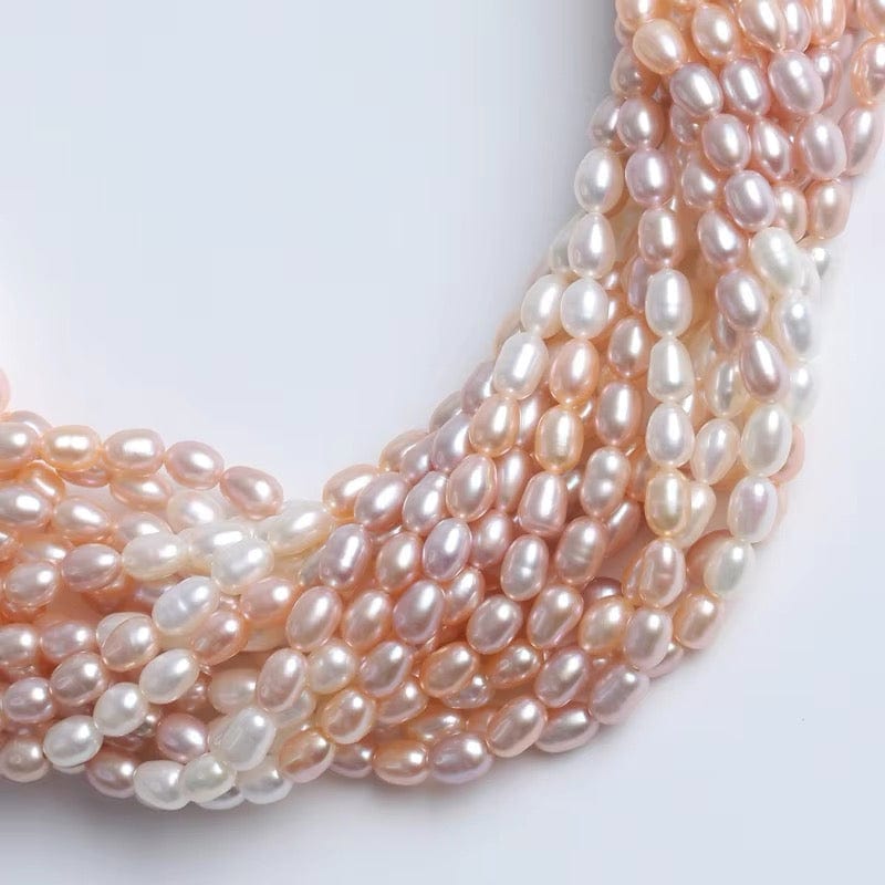 Ferskvandsperler – Rice, Flerfarvet, Grade AA (5–6mm) - Uniq Perler - 113670