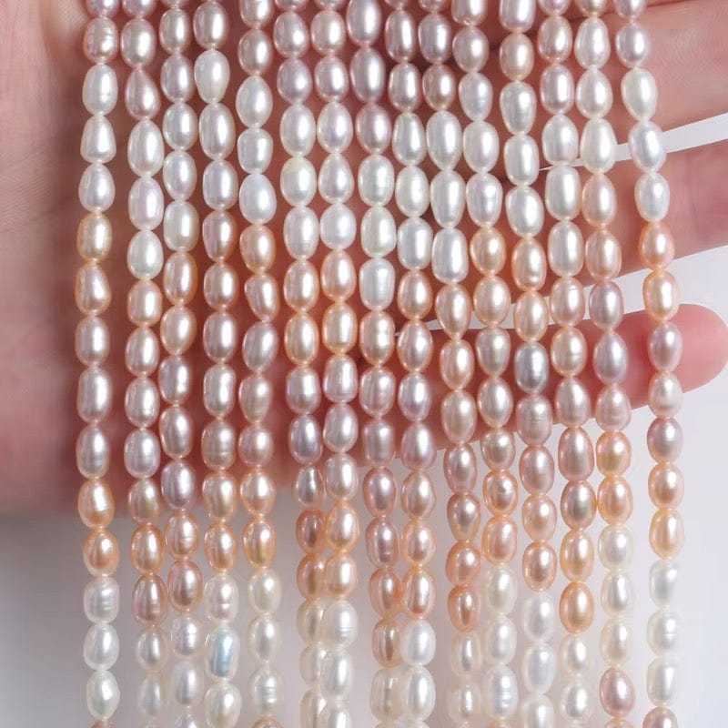 Ferskvandsperler – Rice, Flerfarvet, Grade AA (5–6mm) - Uniq Perler - 113670