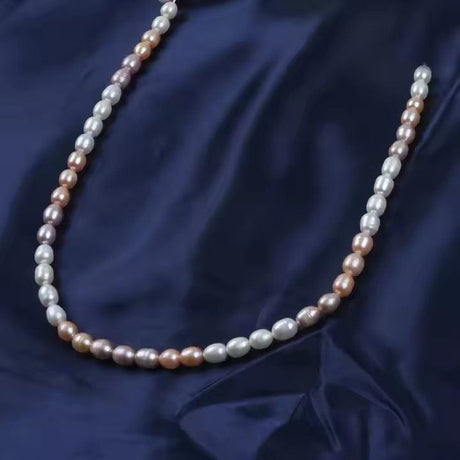 Ferskvandsperler – Rice, Flerfarvet, Grade AA (6–7mm) - Uniq Perler - 113671