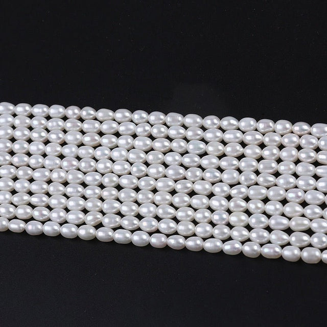 Frischwasserperlen – Rice, Grade A (4,5-5mm) - Uniq Perler - 125449