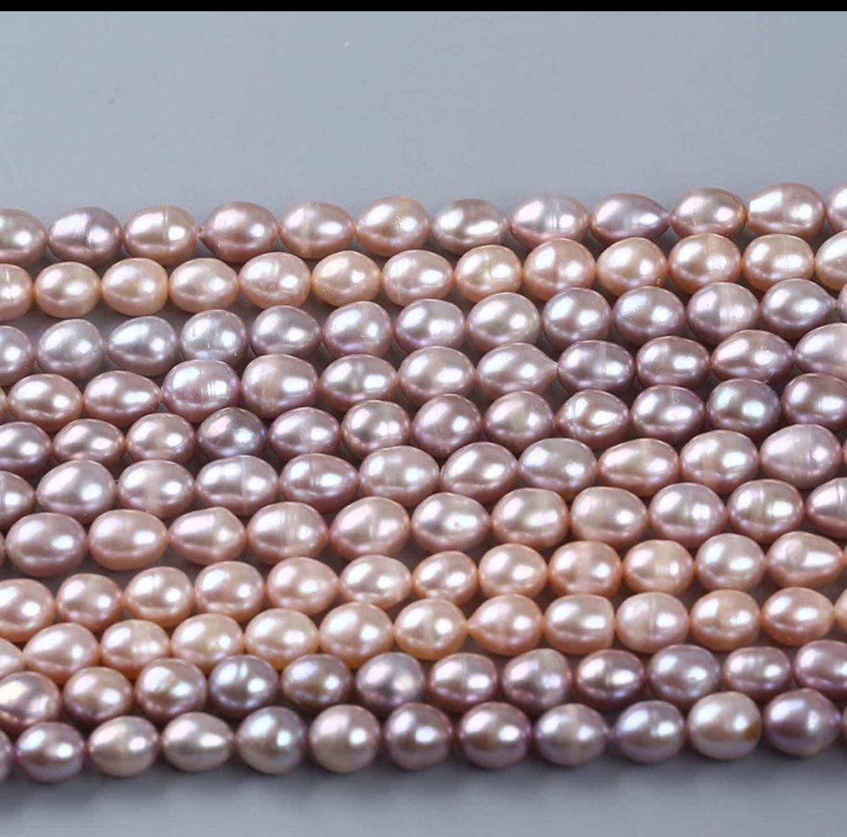 Ferskvandsperler - Rice, Grade A+ (7 - 8mm), 1 Stk - Uniq Perler - 112494