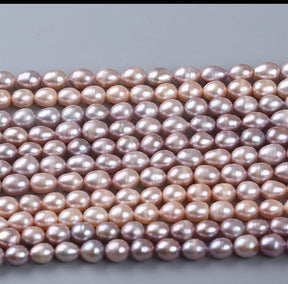 Freshwater pearls - Rice, Grade A+ (7 - 8mm), 1 pc - Uniq Perler - 112494