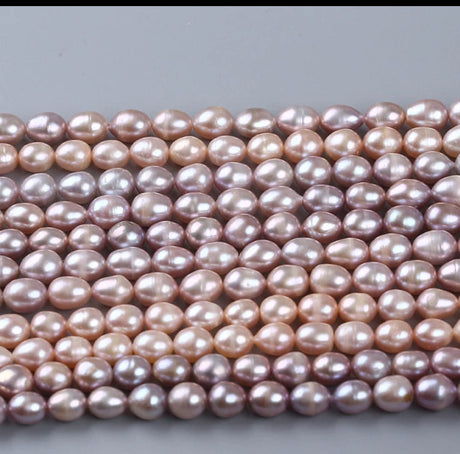 Ferskvandsperler - Rice, Grade A+ (7 - 8mm), 1 Stk - Uniq Perler - 112494