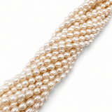Ferskvandsperler – Rice, Grade A+(8 x 6,5 - 7mm) - Uniq Perler - 122275
