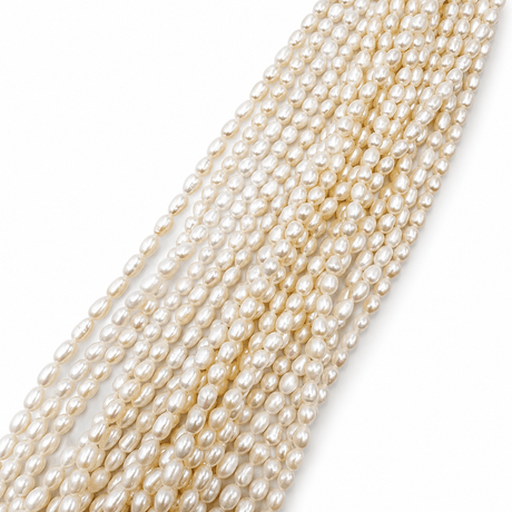 Ferskvandsperler – Rice, Grade AAA (6 - 7 x 5mm) - Uniq Perler - 122265