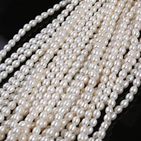 Ferskvandsperler – Rice, Grade AAA (7x8mm) - Uniq Perler - 112400