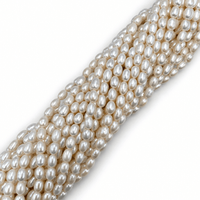 Ferskvandsperler – Rice, Grade AAA (8-9x6mm) - Uniq Perler - 125505