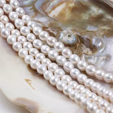 Ferskvandsperler – Rice, Ovale, Næsten Hvid (8x9mm), Grade AA - Uniq Perler - 111683