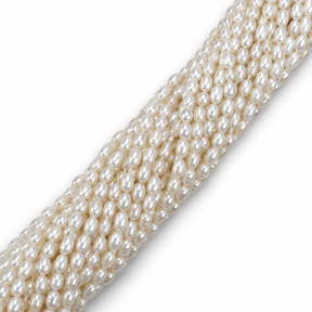 Ferskvandsperler – Rice Perler, Grade AA (3,5-4x2,5-3mm) - Uniq Perler - 2345663