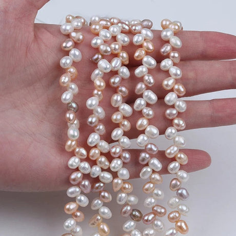 Ferskvandsperler – Rice, Tvillinge Perler, Grade A (5x6mm) - Uniq Perler - 230224