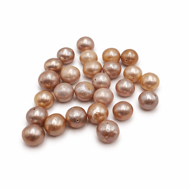 Ferskvandsperler – Rosa/Fersken - Grade A (8 - 9mm) 1 Stk - Uniq Perler - 46789