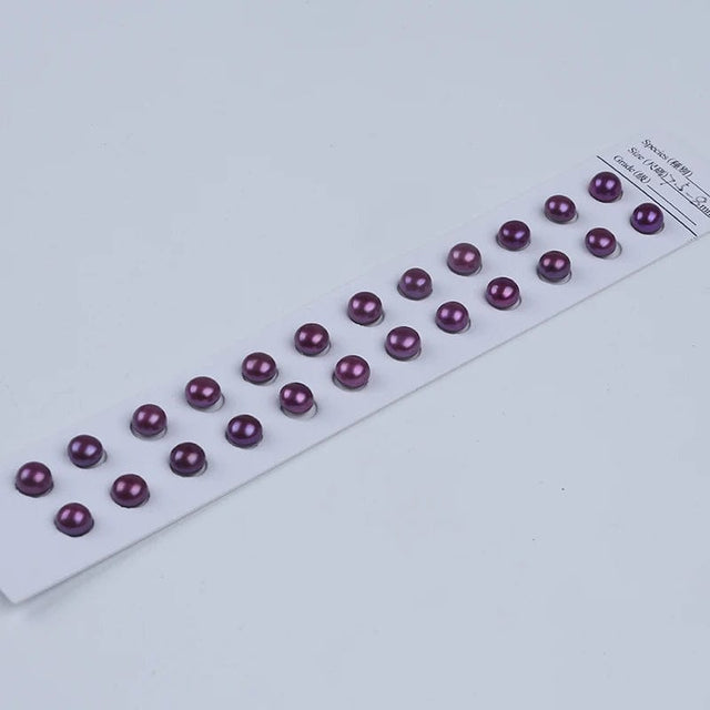 Ferskvandsperler, Topboret Til Ørestikkere, 7,5 - 8mm, (1 Par) - Uniq Perler - 754434567