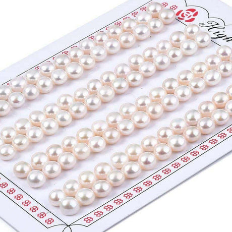 Ferskvandsperler, Topboret/Anboret, 4 - 5mm, (2 Stk) - Uniq Perler - 112401