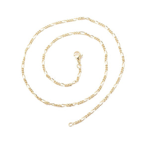 Figaro Halsband Med Mönster - Förgylld Mässing (44cm) - Uniq Perler - 112733