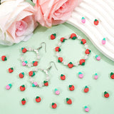 Fimo Jordbær Perler – Pink/Rød (9 - 13x6 - 10mm) 150 Stk - Uniq Perler - 115201