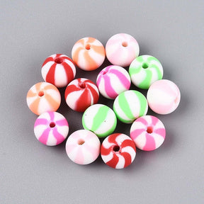 Fimo Pärlor – Runda, Färgmix (9mm) 25 st - Uniq Perler - 115830