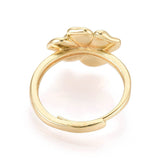 Fingerring Til Topboret Perle – 18K Forgyldt, Justerbar (15 - 18mm) - Uniq Perler - 