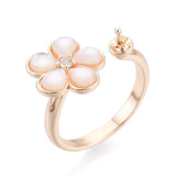 Fingerring Til Topboret Perle – 18K Forgyldt, Justerbar (15 - 18mm) - Uniq Perler - 115453