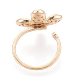 Fingerring Til Topboret Perle – 18K Forgyldt, Justerbar (16 - 19mm) - Uniq Perler - 115452