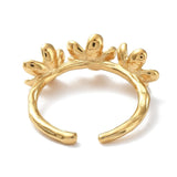 Fingerring Til Topboret Perle – 18K Forgyldt Stål, Justerbar (18mm) - Uniq Perler - 112272