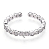 Fingerring Til Topboret Perle – 925 Sterling Sølv, Justerbar - Uniq Perler - 113952