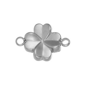 Firkløver Mellemled – vandfast Stål (14mm) 2 stk. - Uniq Perler - 117789