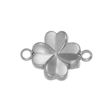 Firkløver Mellemled – vandfast Stål (14mm) 2 stk. - Uniq Perler - 117789