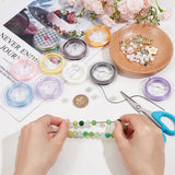 Flad Elastiksnor Til Armbånd – Farve Mix (0,8mm, 10 ruller) - Uniq Perler - 123525