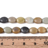 Flower Amazonit Perler – Flad Oval (8x6mm) - Uniq Perler - 115786