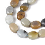 Flower Amazonit Perler – Flad Oval (8x6mm) - Uniq Perler - 115786