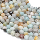 Flower Amazonit Perler –Star Cut - facetteret (6.5–8.5mm) - Uniq Perler - 117588