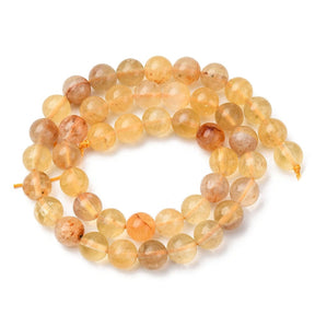 Fluorite – Yellow, Round (8.5mm) - Uniq Perler - 115239