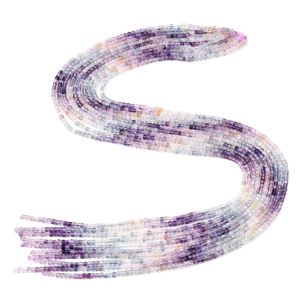 Fluorit – Kube Formet (2x2mm) - Uniq Perler - 115231