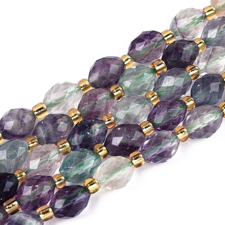 Fluorit Perler – Facetterede Ovale (8~9x6~8mm) - Uniq Perler - 