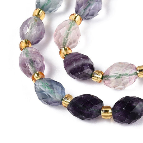 Fluorit Perler – Facetterede Ovale (8~9x6~8mm) - Uniq Perler - 