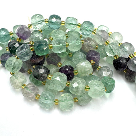 Fluorit Perler – Kubeformet (8 mm) - Uniq Perler - 8356788