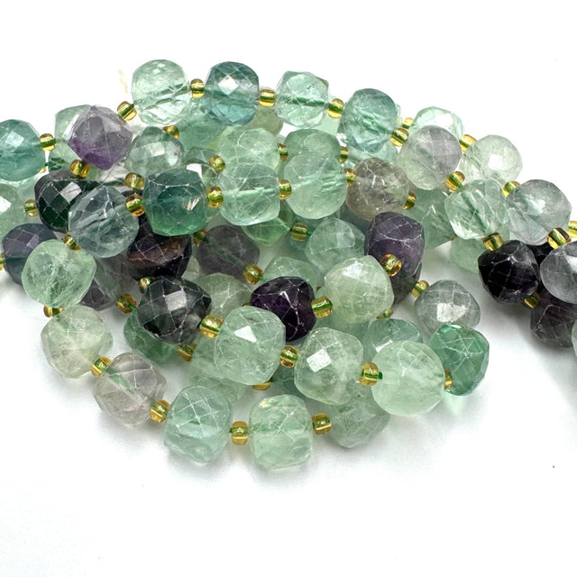 Fluorit Perler – Kubeformet (8 mm) - Uniq Perler - 8356788