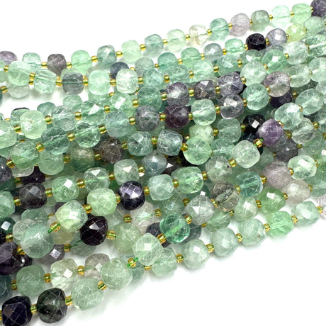 Fluorit Perler – Kubeformet (8 mm) - Uniq Perler - 8356788