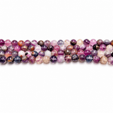 Fluorit Perler – Lilla, Runde (8mm) - Uniq Perler - 125947
