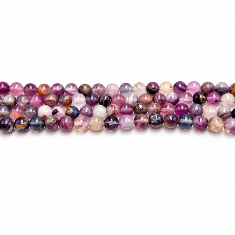 Fluorit Perler – Lilla, Runde (8mm) - Uniq Perler - 125947