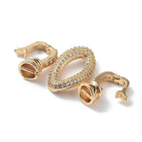 Fold Over Lås, 18K Langtidsholdbar Forgyldt, 20,5x12,5x3,5mm - Uniq Perler - 112980