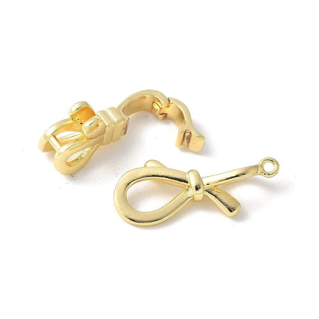 “Fold Over" Lås, Langtidsholdbar forgyldt, (33mm) - Uniq Perler - 114727