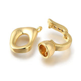 Fold Over Lås Med Zirkonia Sten - 18K Forgyldt (21mm) - Uniq Perler - 112857