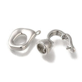 Fold Over Lås Med Zirkonia Sten, Platinium, 21mm - Uniq Perler - 112858