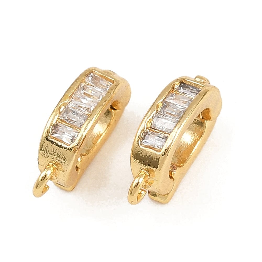 Fold Over Vedhæng Med Øje - 18K Langtidsholdbar Forgyldt (10,5x6,5mm) - Uniq Perler - 116009