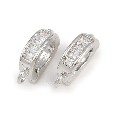 Fold Over Vedhæng Med Øje - Langtidsholdbar Platin (10,5x6,5mm) - Uniq Perler - 115923